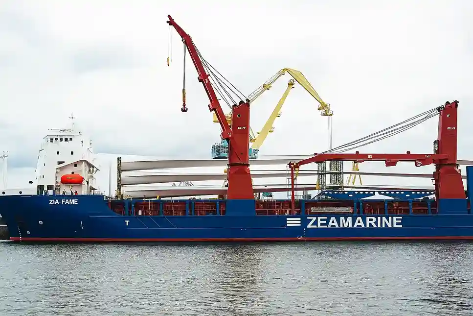 Container ship at sea