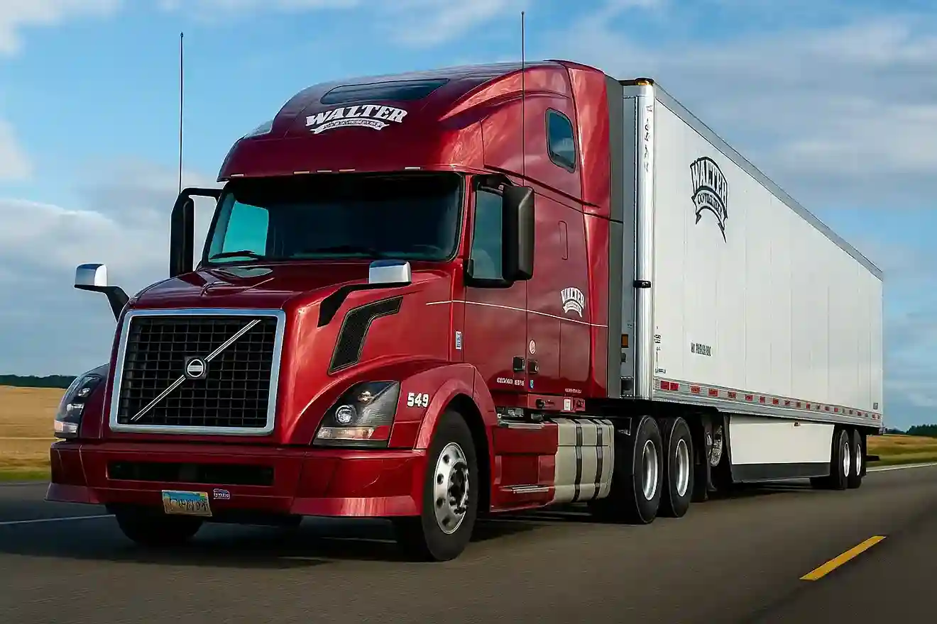 Freight trucks on highway