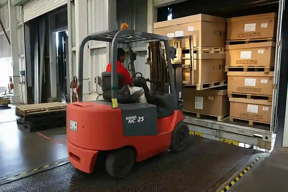 Warehouse racking and pallets
